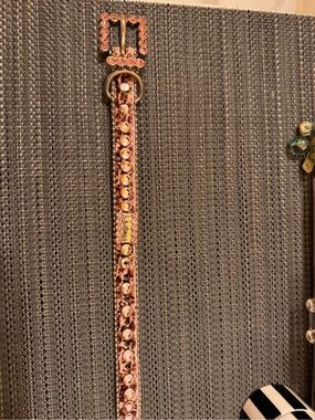 Authentic B.B. Simon Swarovski Crystal Pet Collar XS – Pink Animal Print